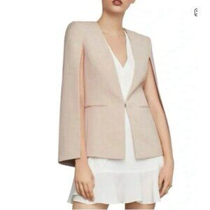 BCBGmaxazria Upas Bare Solid Pink Beige Cape Blazer Jacket Xs Small
